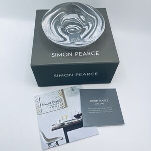 Simon Pearce Thetford Glass Tealight Candle Holder Clear Handblown